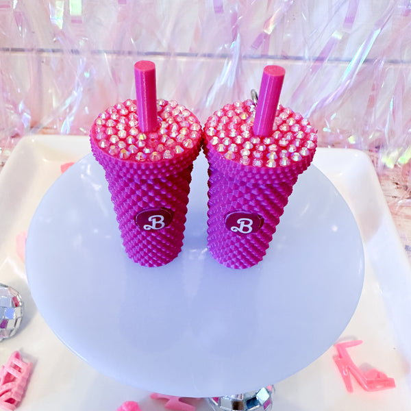 The Pink Icon Inspired Bling Mini Tumbler Keychain