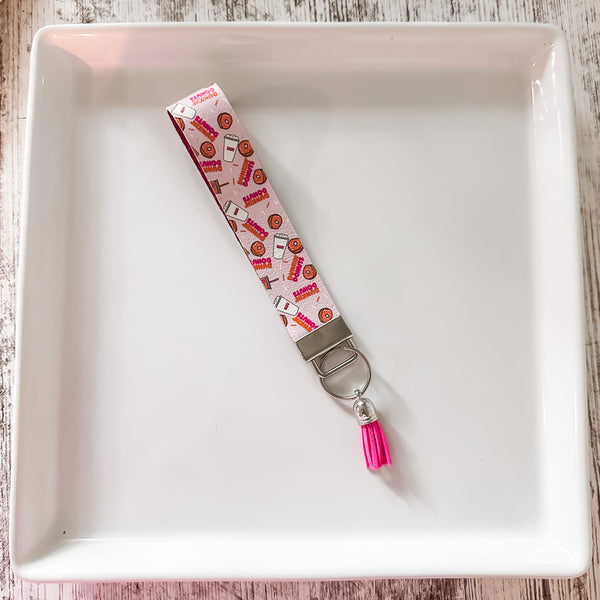 Dunkin' Lovers Keychain Wristlet Fob