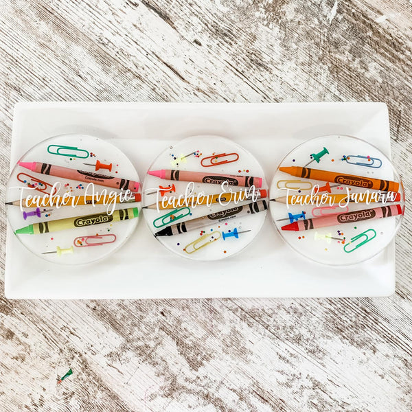 Personalized Teacher Coaster Paperweight