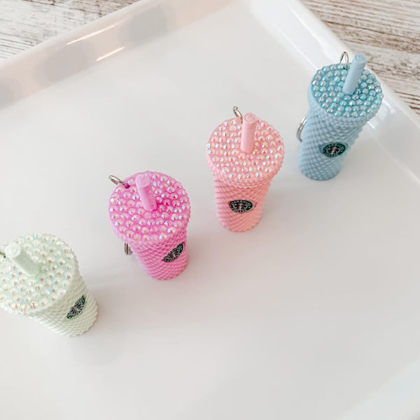Starbucks Inspired Blingy Mini Tumbler Keychains