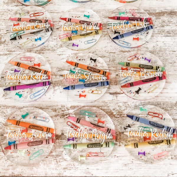 Personalized Teacher Coaster Paperweight