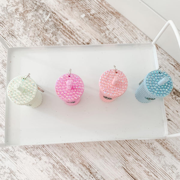 Starbucks Inspired Blingy Mini Tumbler Keychains