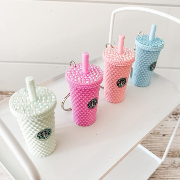 Starbucks Inspired Blingy Mini Tumbler Keychains