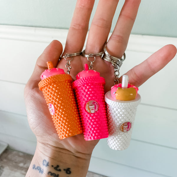 Dunkin Donuts Inspired Mini Tumbler Keychains 🍩