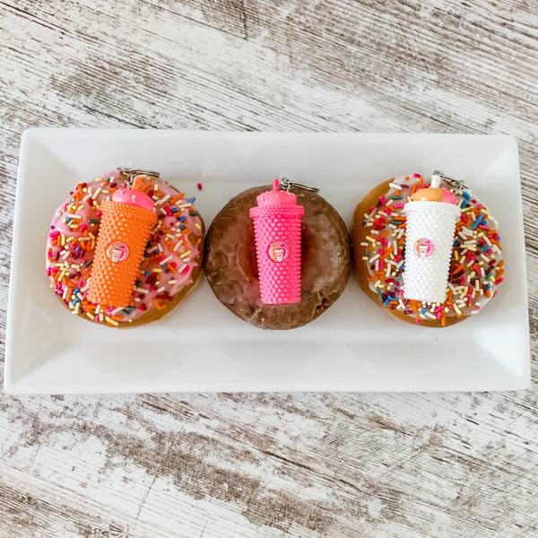 Dunkin Donuts Inspired Mini Tumbler Keychains 🍩